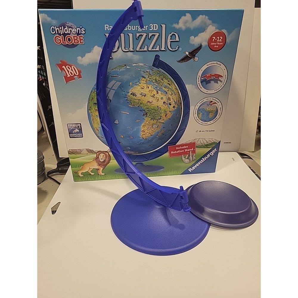 Ravensburger 3D Puzzle Children World Globe Earth 180 Pieces Stand 7-12 yrs New